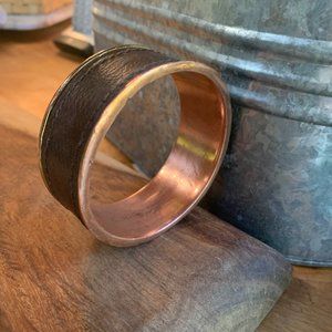Copper and Leather Bracelet